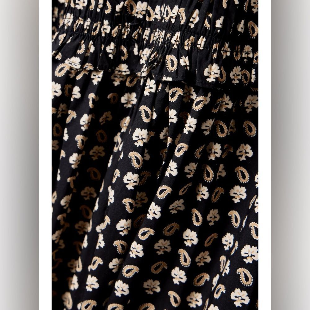 Doen NWT Bellamy shirred printed organic cotton-poplin maxi dress - Picture 5 of 5